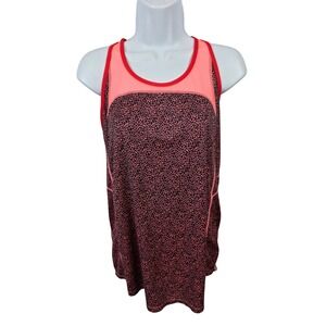 Nike Dri Fit Womens Tank Top Pink Leopard Print Racerback Athletic Large /B70